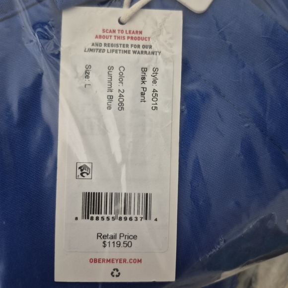 Obermeyer Ski Pants Teen Boys L (14/16) Summit Blue Brisk Extend Wear System NEW - Picture 9 of 12